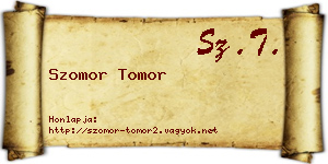 Szomor Tomor névjegykártya